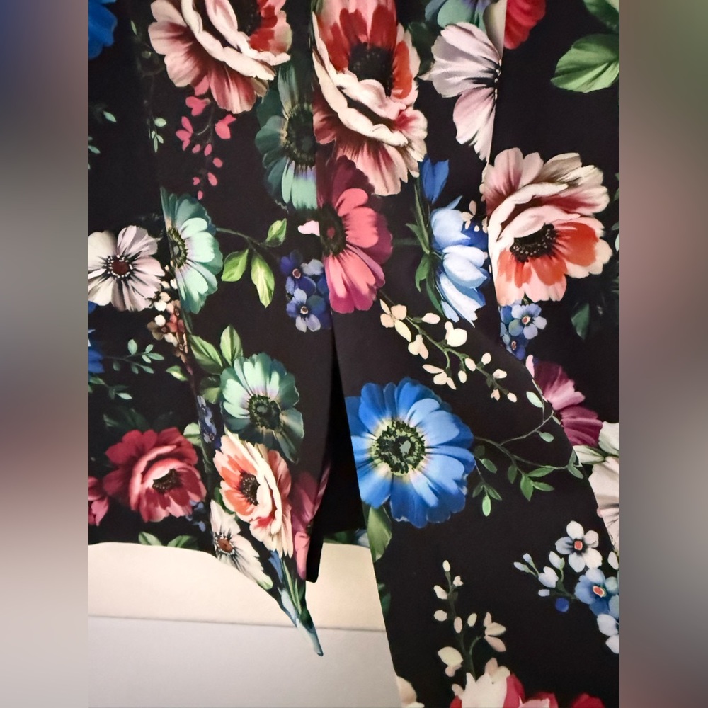 Black Halo Dress Lively Mini Black Floral Lined Sz 4 - Picture 7 of 10